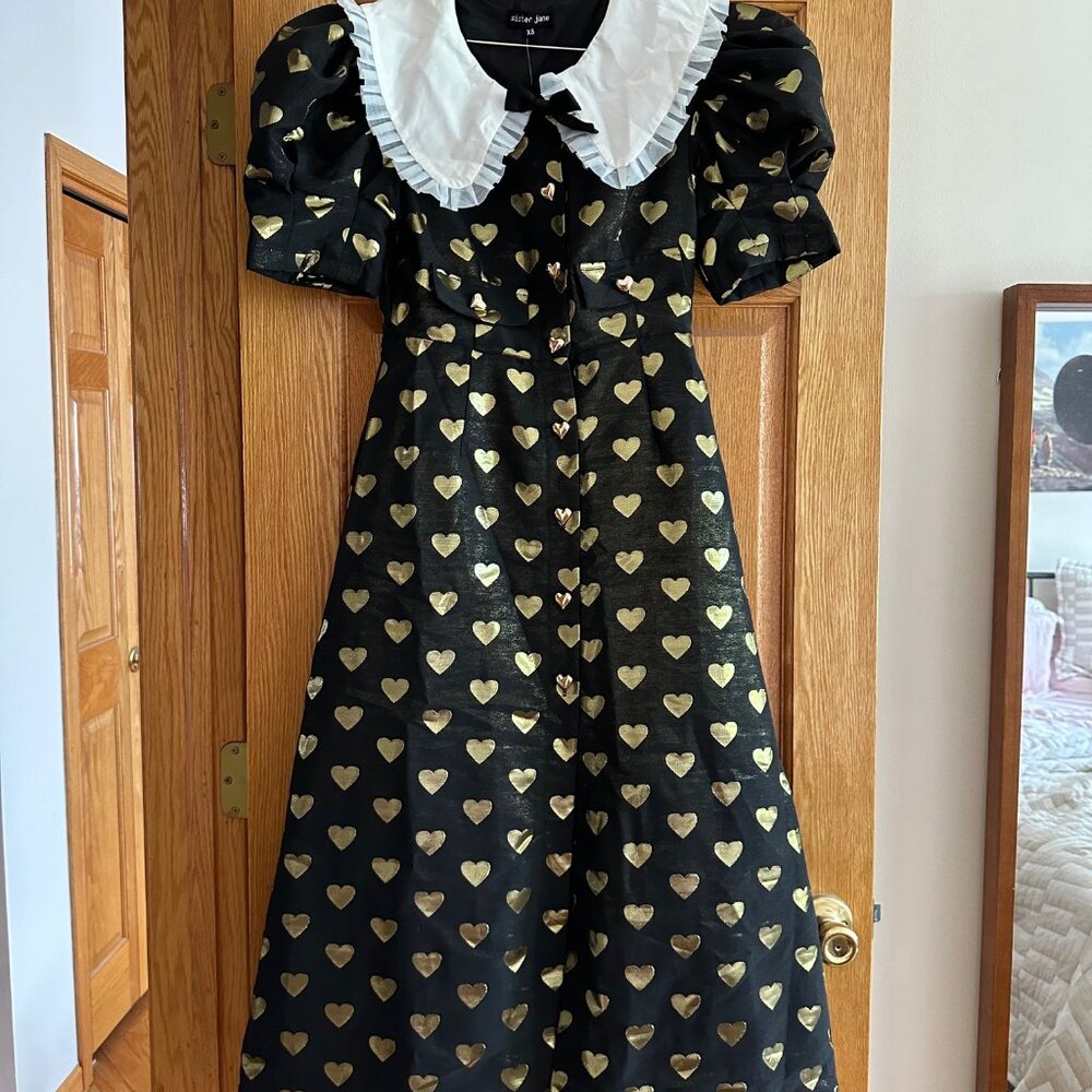 NWT Sister Jane Golden Hearts Midi Dress